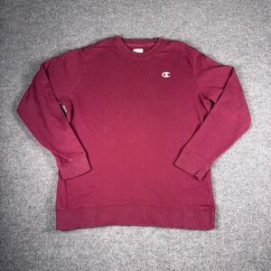 Champion Sweater Mens Dark Red Excellent Vintage Pullover‎ Logo Size M